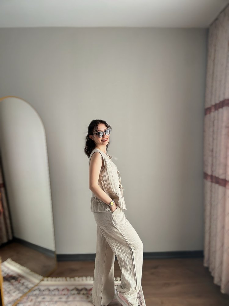 Bej Rengi Müslin Takım