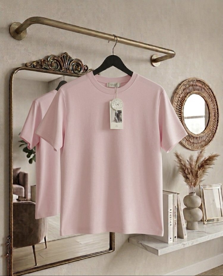 Sim Detaylı Açık Pembe T-Shirt
