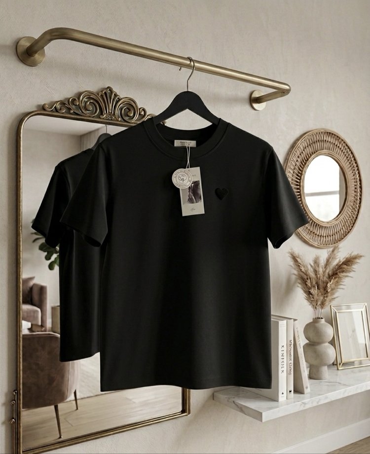 Kalp Detaylı T-Shirt