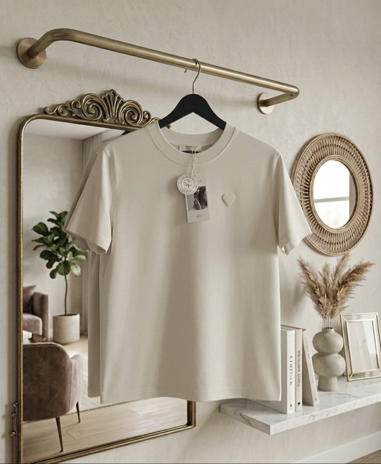 Kalp Detaylı T-Shirt