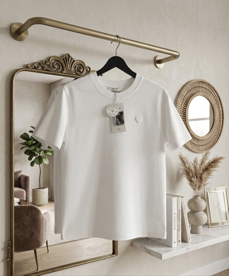 Kalp Detaylı T-Shirt